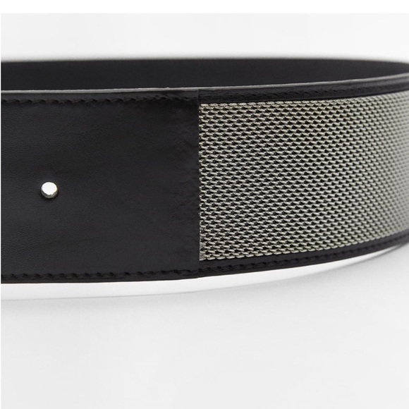 Zara 100% METAL MESH TRIM
LEATHER BELT - Picture 5 of 5